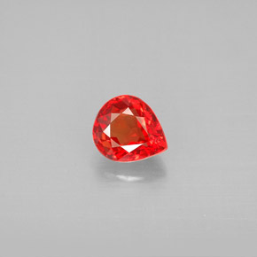 Zafiro naranja natural de 1,06 ct, en forma de pera, VVS-VS