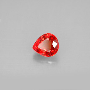 Zafiro naranja natural de 1,06 ct, en forma de pera, VVS-VS
