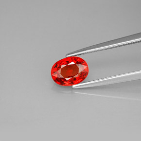Zafiro naranja natural de 0,99 ct, corte óvalo, VVS-VS