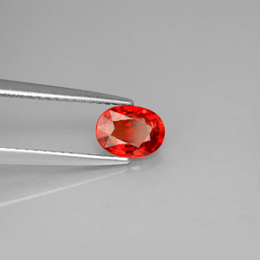 Zafiro naranja natural de 0,99 ct, corte óvalo, VVS-VS