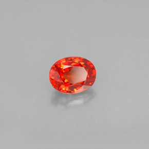 Zafiro naranja natural de 1,18 ct, corte óvalo, VVS-VS