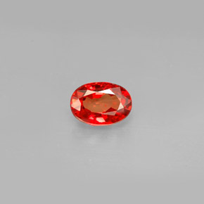Zafiro naranja natural de 1,04 ct, corte óvalo, VS