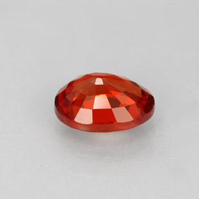 Zafiro naranja natural de 1,24 ct, corte óvalo, VS