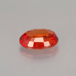 Zafiro naranja natural de 0,99 ct, corte óvalo, VS