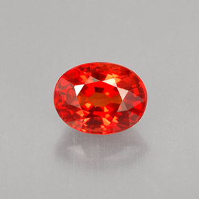 Zafiro naranja natural de 1,10 ct, corte óvalo, VS