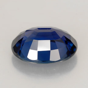 Zafiro azul natural de 4,06 ct, corte óvalo, VVS