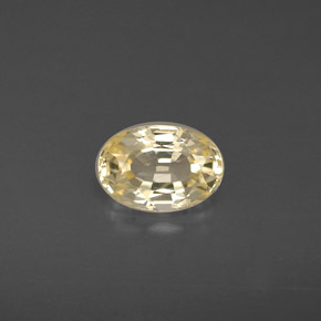 Zafiro amarillo natural de 0,71 ct, corte óvalo, VVS-VS