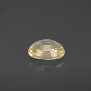 Zafiro amarillo natural de 0,71 ct, corte óvalo, VVS-VS