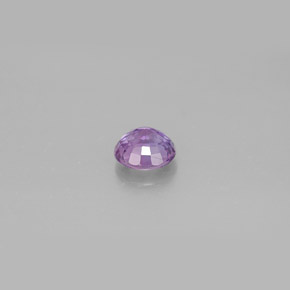 Zafiro violeta natural de 0,58 ct, corte redondo, VVS