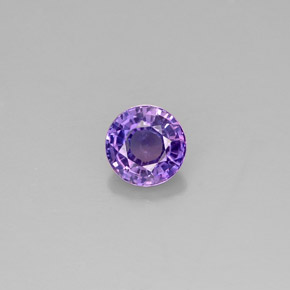 Zafiro violeta natural de 0,56 ct, corte redondo, VS-SI