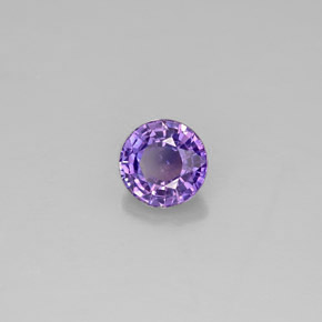 Zafiro violeta natural de 0,56 ct, corte redondo, VS-SI