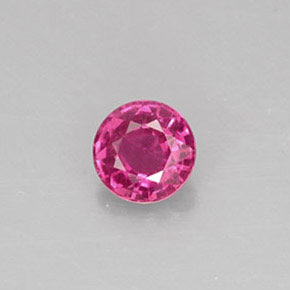 Zafiro rosa natural de 0,37 ct, corte redondo, VS-SI