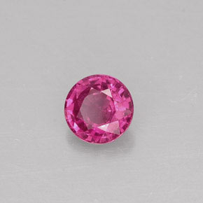 Zafiro rosa natural de 0,37 ct, corte redondo, VS-SI