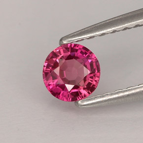 Zafiro rosa natural de 0,37 ct, corte redondo, VS