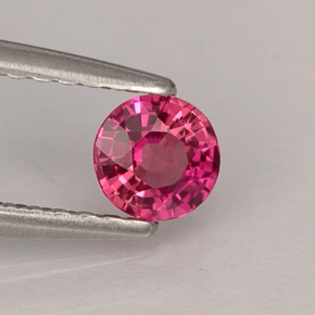 Zafiro rosa natural de 0,37 ct, corte redondo, VS