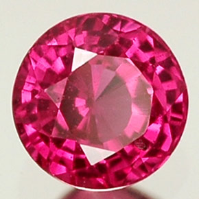 Zafiro rosa natural de 0,40 ct, corte redondo, VS