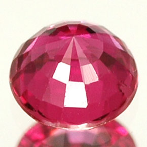 Zafiro rosa natural de 0,40 ct, corte redondo, VS