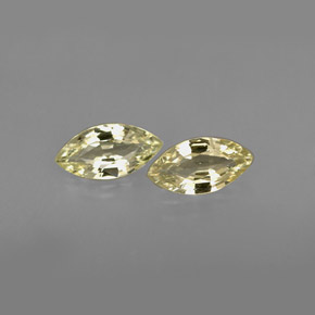 Gemas de zafiro amarillo natural de  ct, marquesa, VVS-VS