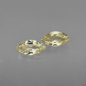 Gemas de zafiro amarillo natural de  ct, marquesa, VVS-VS