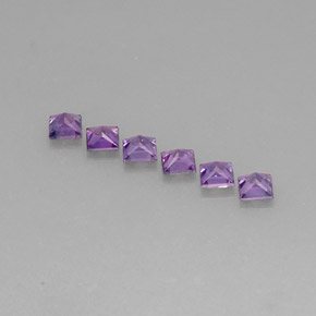 Gemas de zafiro violeta natural de  ct, cuadrado, VVS-VS