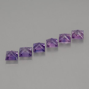 Gemas de zafiro violeta natural de  ct, cuadrado, VVS-VS