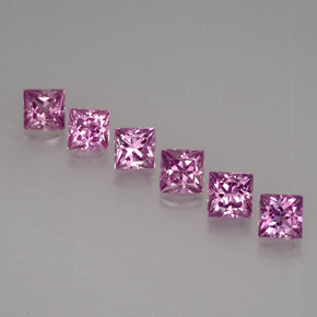 Gemas de zafiro violeta natural de  ct, cuadrado, VVS-VS