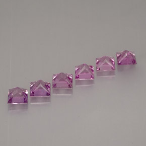 Gemas de zafiro violeta natural de  ct, cuadrado, VVS-VS