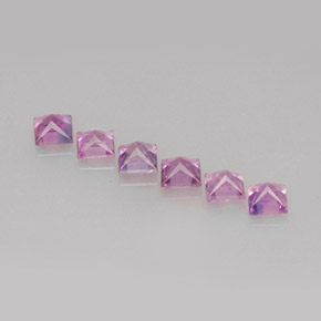 Gemas de zafiro violeta natural de  ct, cuadrado, VVS-VS