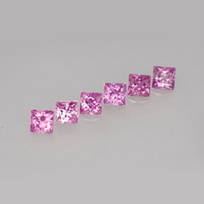 Gemas de zafiro violeta natural de  ct, cuadrado, VVS-VS