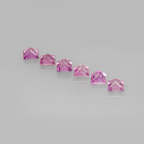 Gemas de zafiro violeta natural de  ct, cuadrado, VVS-VS