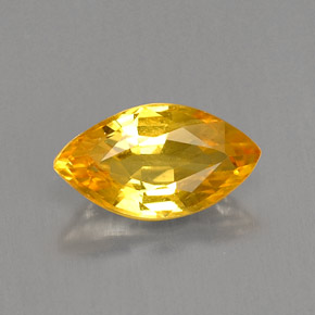 Zafiro amarillo natural de 0,99 ct, marquesa, VS