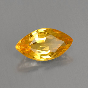 Zafiro amarillo natural de 0,99 ct, marquesa, VS