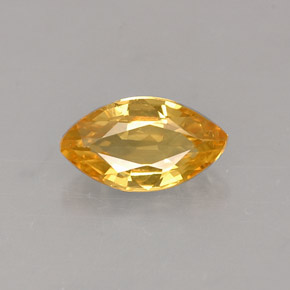 Zafiro amarillo natural de 0,62 ct, marquesa, VS
