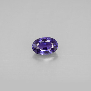Zafiro violeta natural de 0,65 ct, corte óvalo, VVS-VS