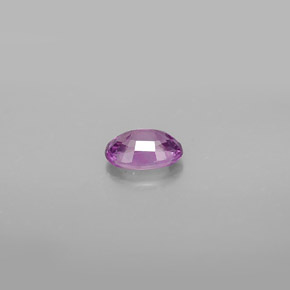 Zafiro púrpura natural de 0,69 ct, corte óvalo, VVS