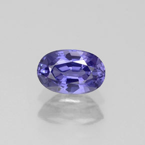 Zafiro violeta natural de 0,67 ct, corte óvalo, VS