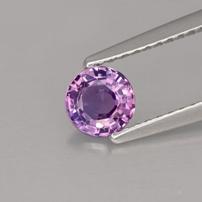 Zafiro violeta natural de 0,55 ct, corte redondo, VVS-VS