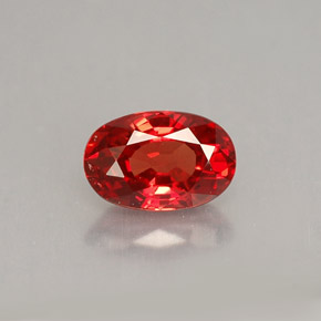 Zafiro naranja natural de 0,92 ct, corte óvalo, VVS-VS