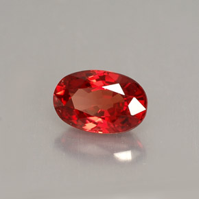 Zafiro naranja natural de 0,92 ct, corte óvalo, VVS-VS