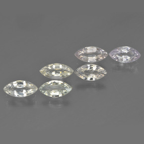 Gemas de zafiro multicolor natural de 2,79 ct, marquesa, VVS-VS