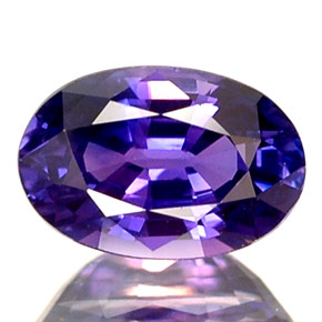 Zafiro azul natural de 0,73 ct, corte óvalo, VS