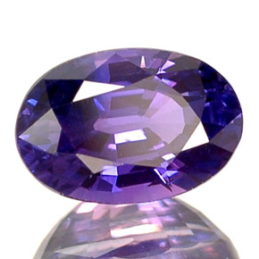 Zafiro azul natural de 0,73 ct, corte óvalo, VS