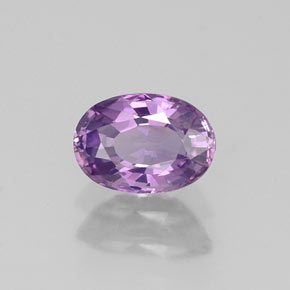 Zafiro violeta natural de 0,78 ct, corte óvalo, VVS
