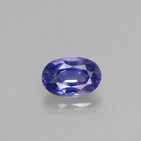 Zafiro violeta natural de 0,60 ct, corte óvalo, VVS-VS