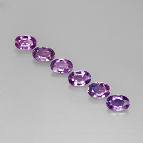 Gemas de zafiro violeta natural de  ct, corte óvalo, VVS-VS