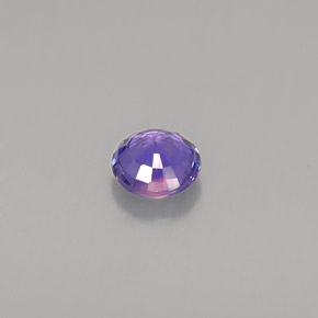 Zafiro violeta natural de 0,51 ct, corte redondo, VVS-VS