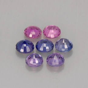 Gemas de zafiro violeta natural de  ct, corte redondo, VS
