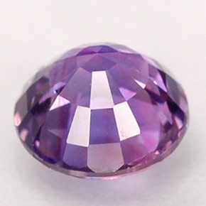 Zafiro violeta natural de 0,65 ct, corte redondo, VS