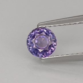 Zafiro violeta natural de 0,65 ct, corte redondo, VVS-VS
