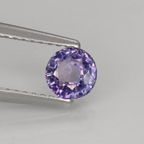 Zafiro violeta natural de 0,65 ct, corte redondo, VVS-VS